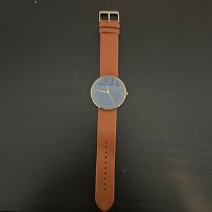Fossil Leather Minimalist Watch